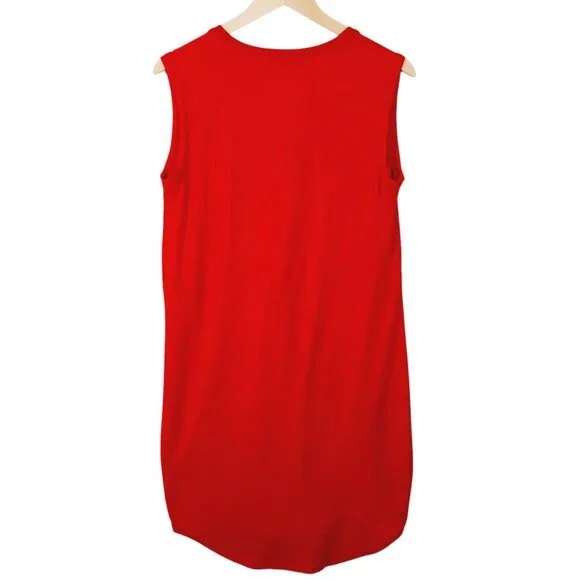 Athleta, Red dress, Size Medium, Sleeveless, V Neck, Soft, Athleisure, Sporty - Picture 3 of 14